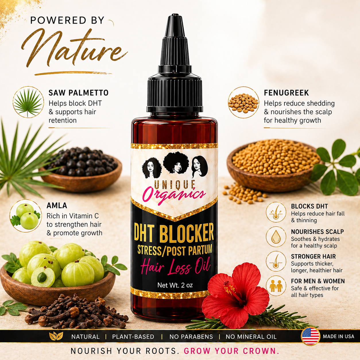 DHT-Blocker Hair Oil Male Female Pattern Baldness