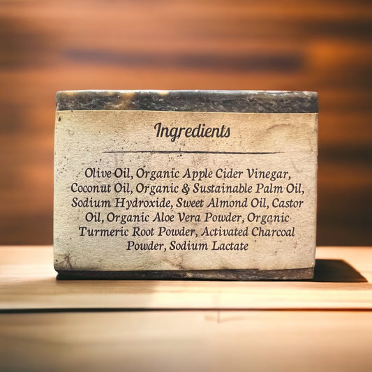 "Pure Glow" Charcoal and Turmeric Detox Face Soap Gentle Cleansing Formula