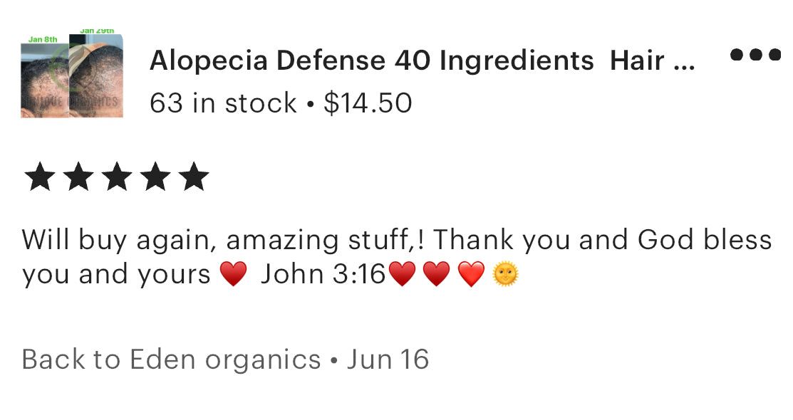 Extra Strength Alopecia Hair Oil For Thinning Edges