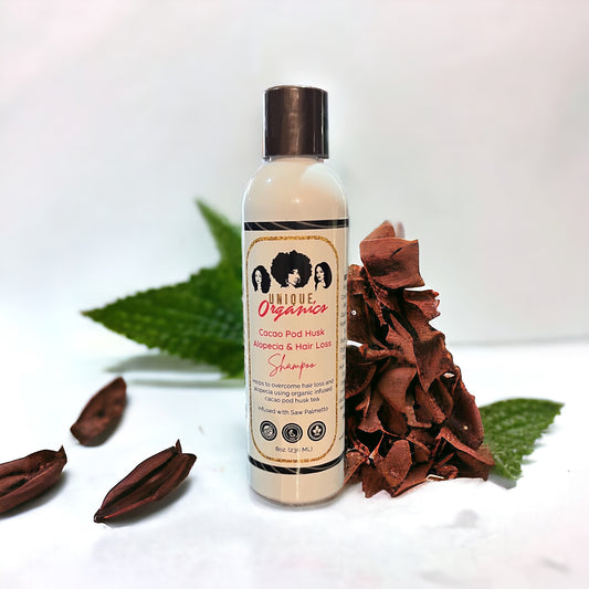 Cacao Pod Husks and Peppermint Shampoo for Hair Loss and Alopecia