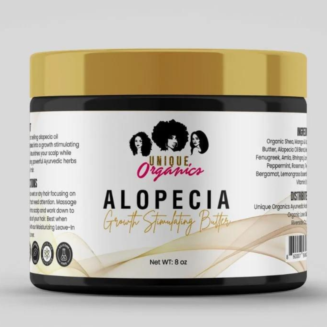 Moisturizing Alopecia Hair Cream With Clove, Fenugreek, Ginger and Moringa